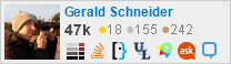 profile for Gerald Schneider on Stack Exchange, a network of free, community-driven Q&A sites