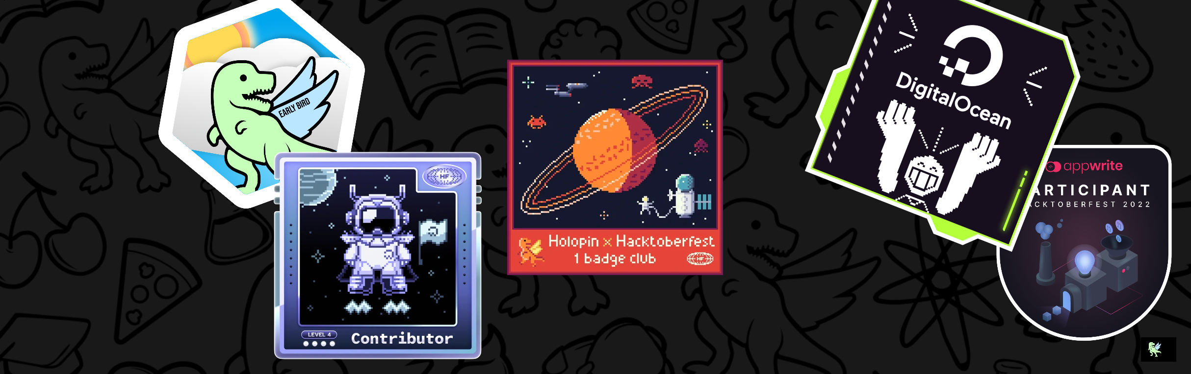 An image of @samx23's Holopin badges, which is a link to view their full Holopin profile