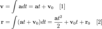 derivation for equations of motions