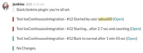 Slack Build Notifications