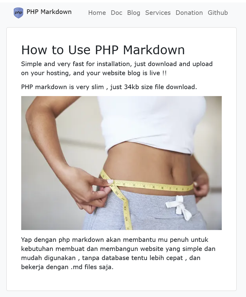 php markdown static site