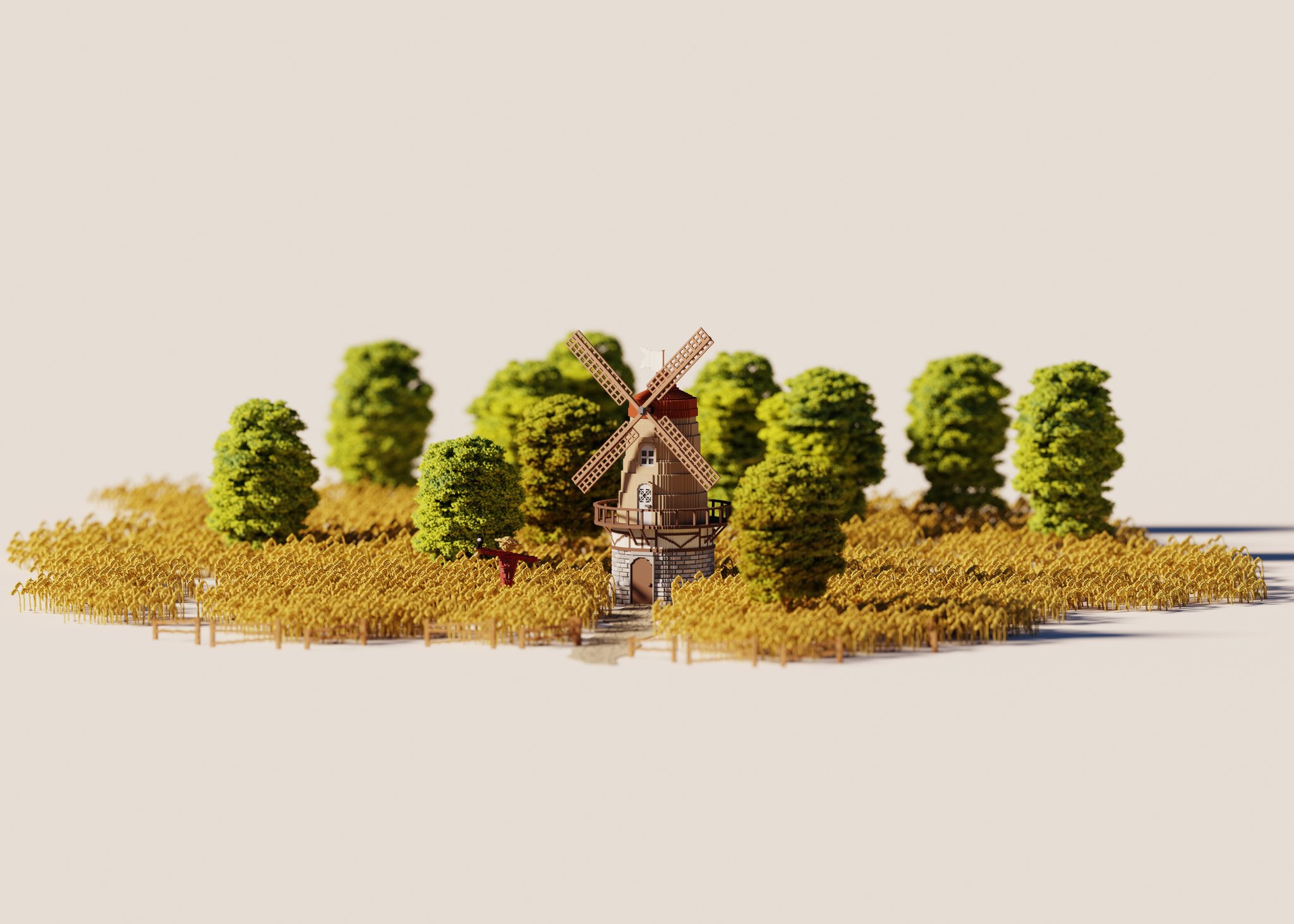 Windmill scene