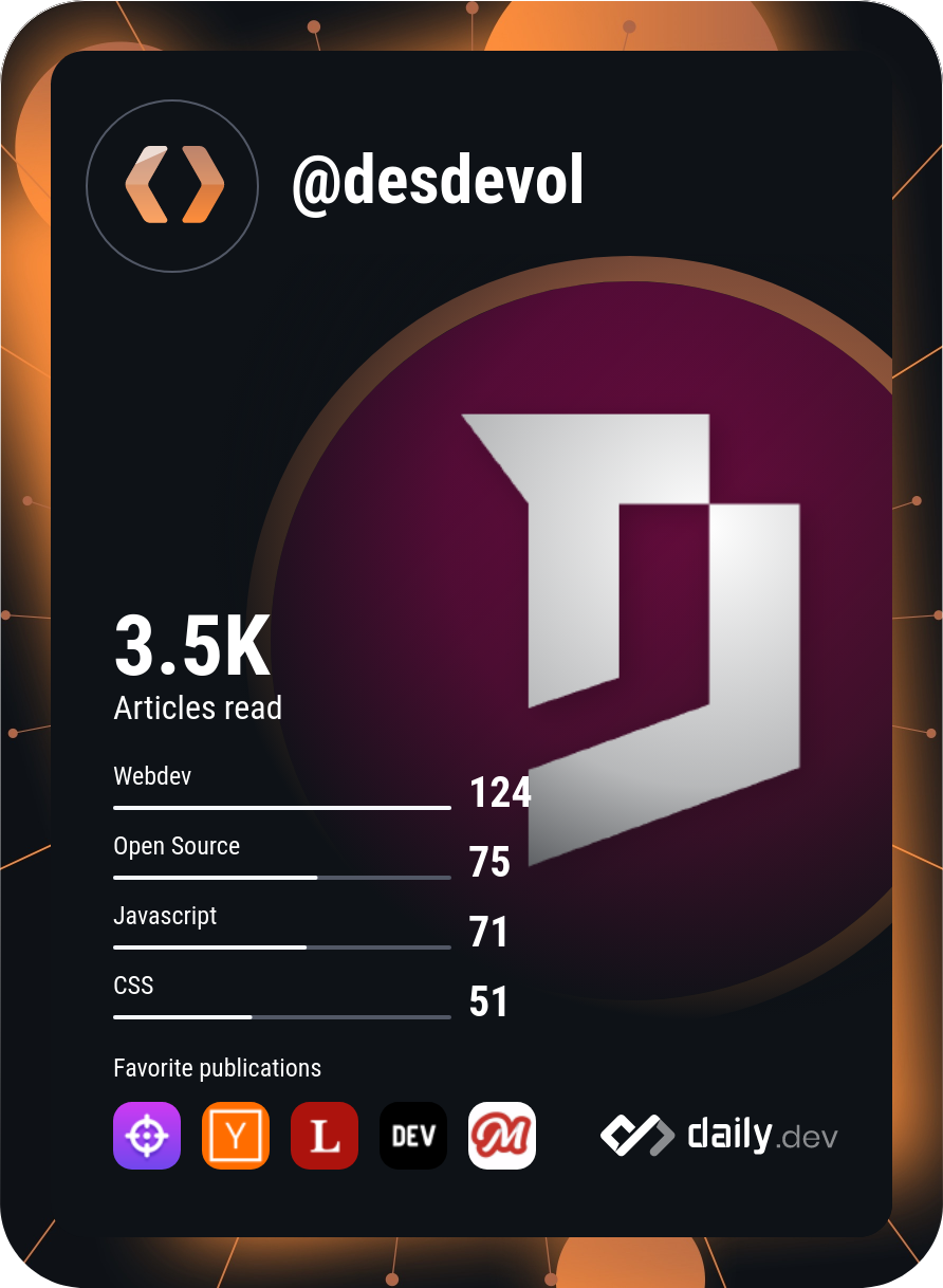 Desmond Lee's Dev Card