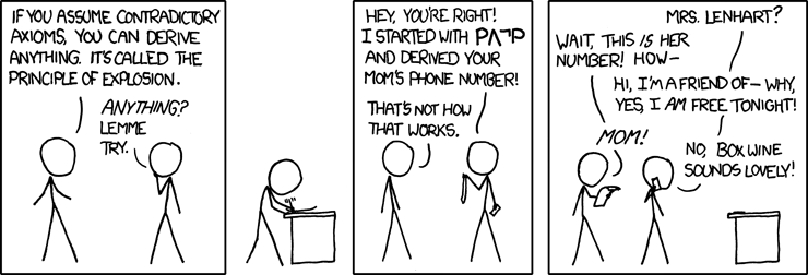 Principle of explosion - xkcd