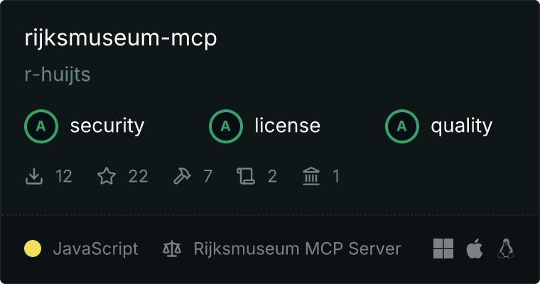 Rijksmuseum Server MCP server