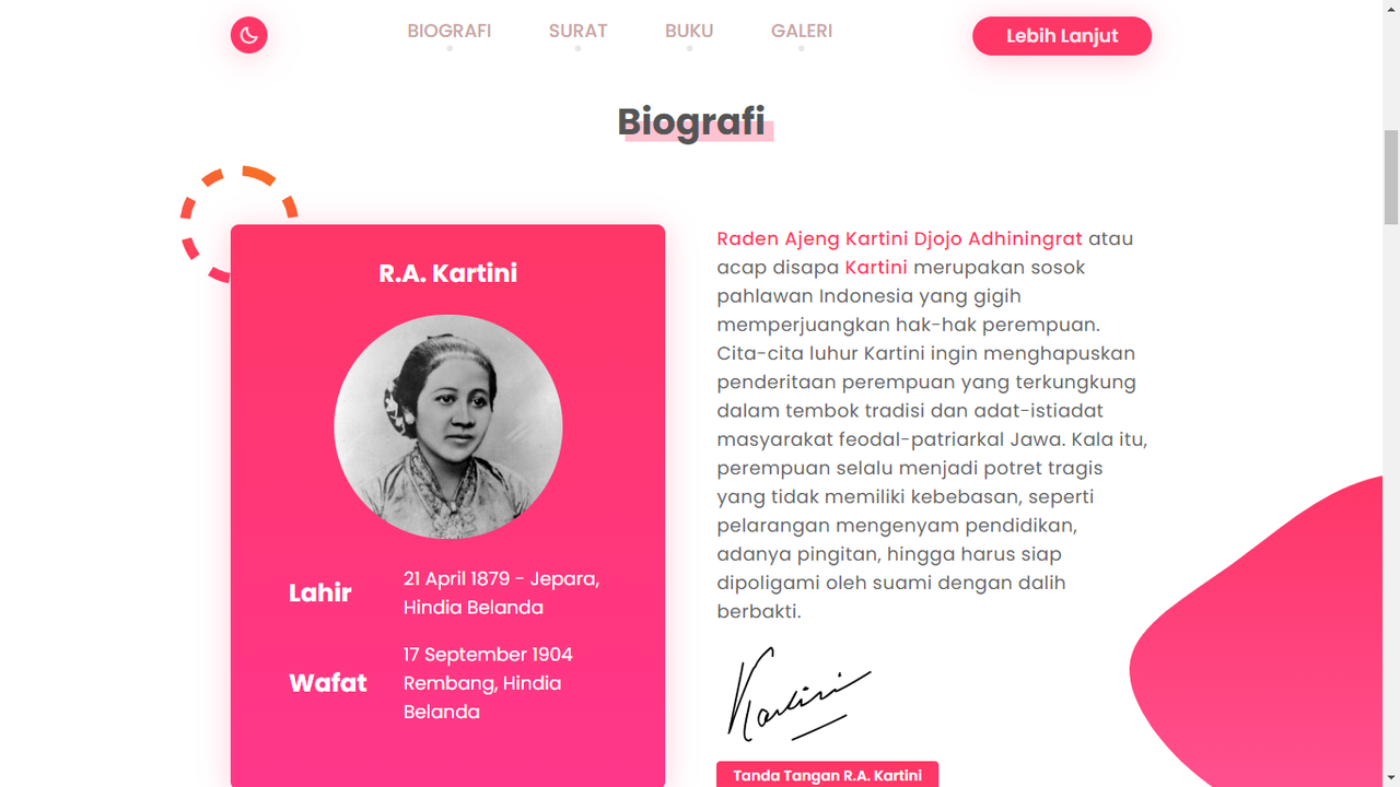 Kartini Tribute Page