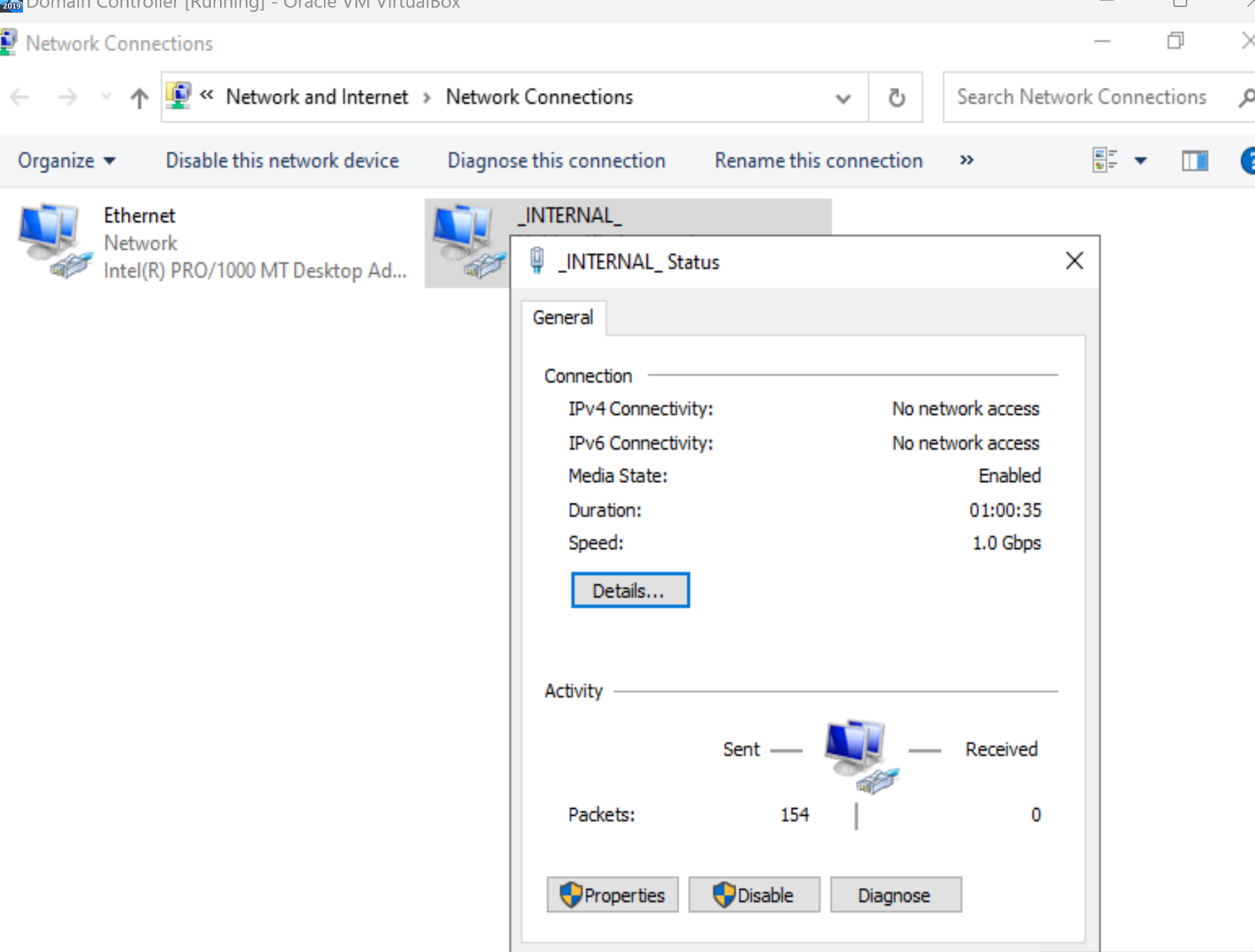 Finding and Renaming internal Network.