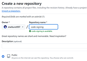 Create repository