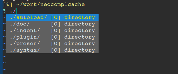 Completion with vimshell(http://github.saobby.my.eu.org/Shougo/vimshell).