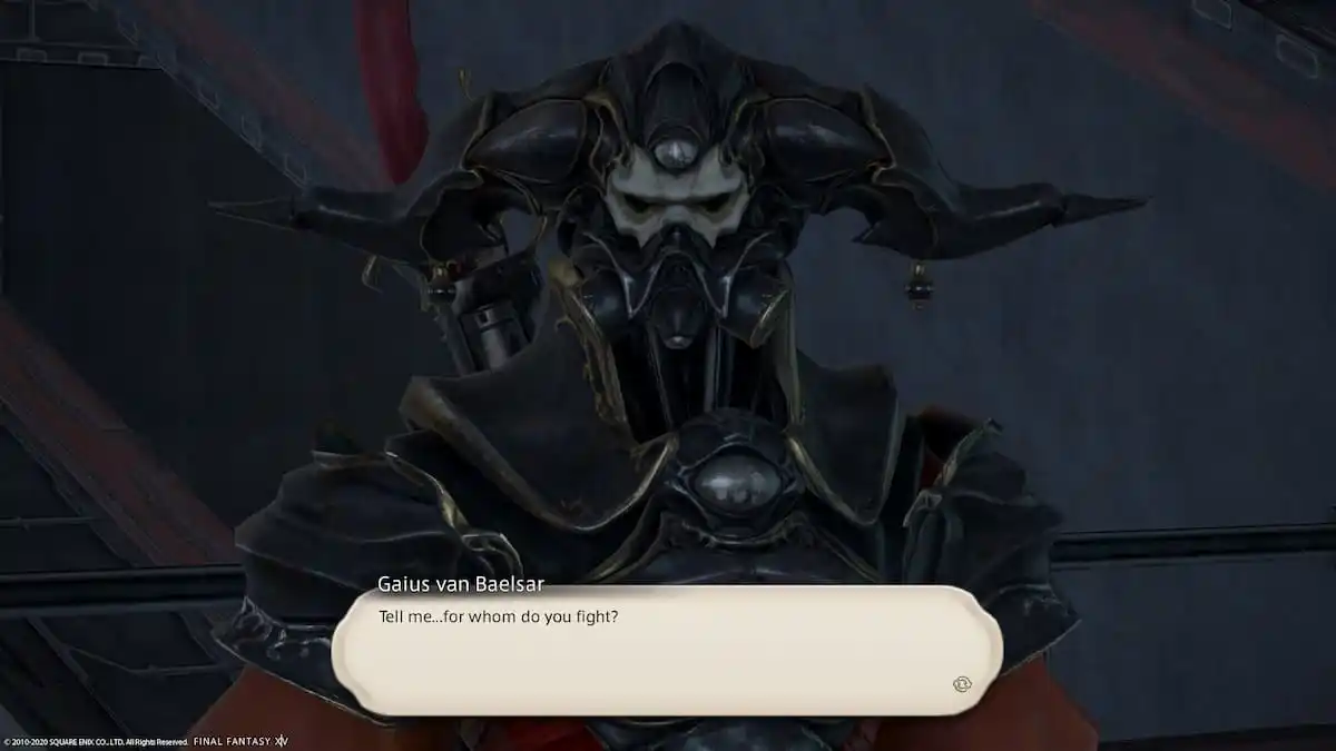 Tell me... For whom do you fight?