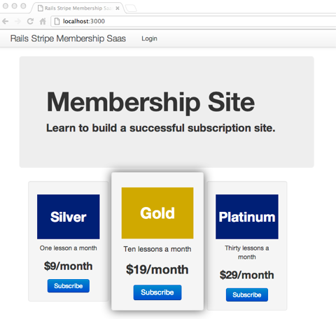 Rails Application for a Membership, Subscription, or SaaS Site