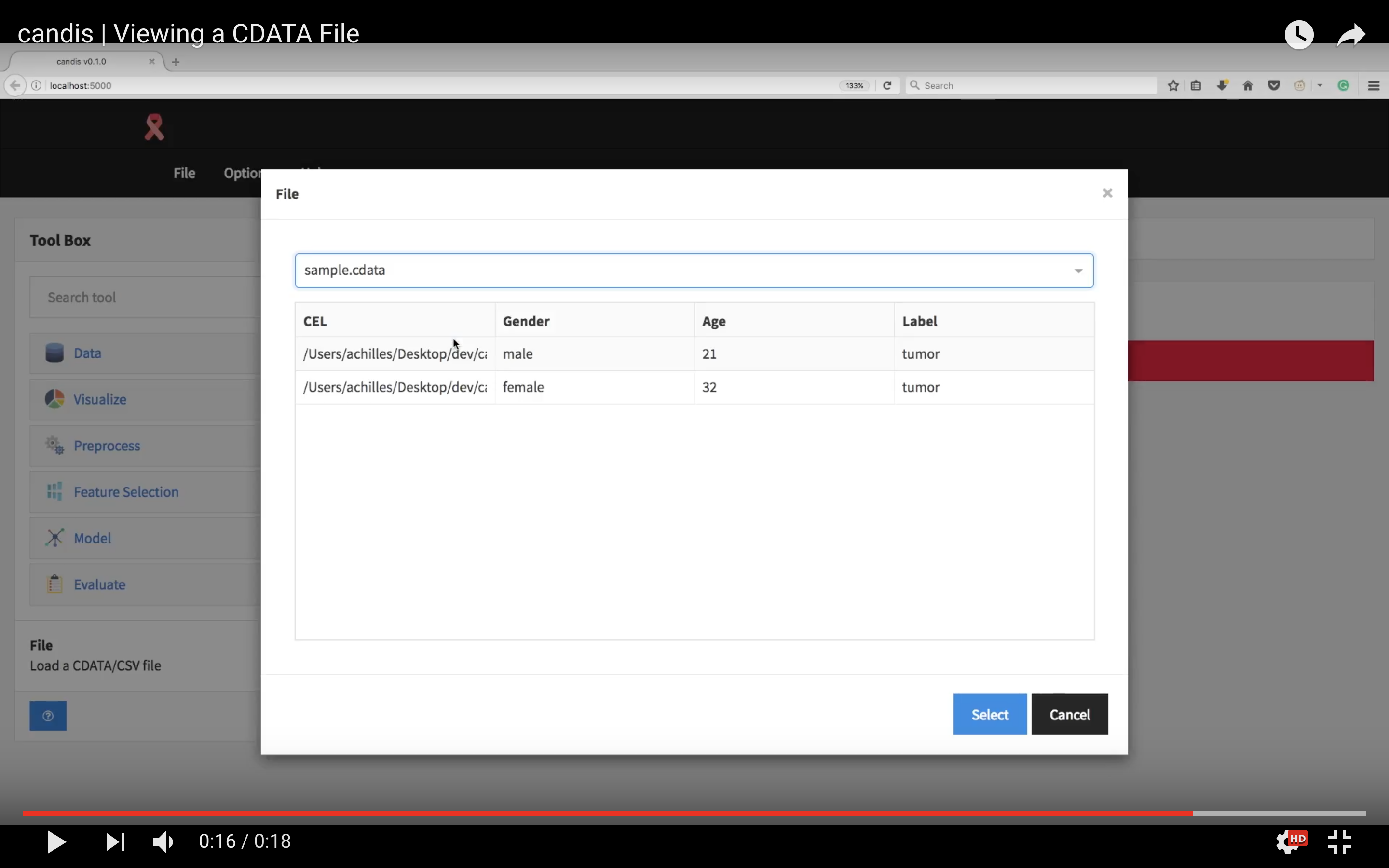 candis | Viewing a CDATA Data File Video