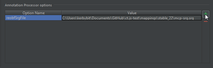 set annotation processing option