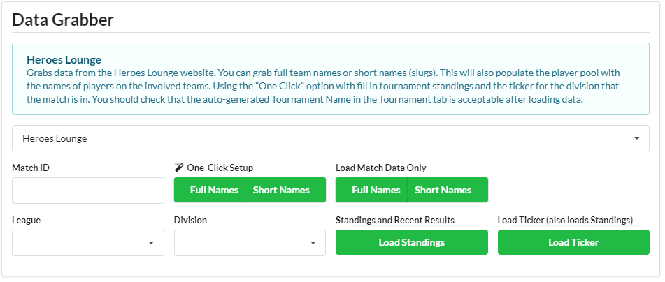 Heroes Lounge Data Grabber
