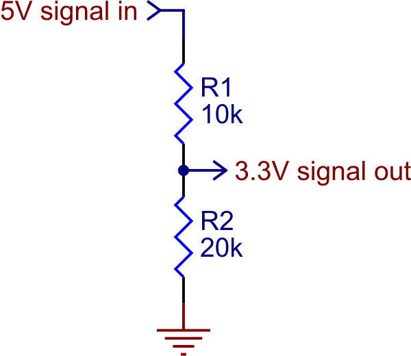 5V to 3.3V voltage divider