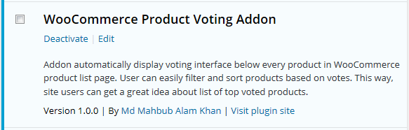 Woocommerce product voting manager