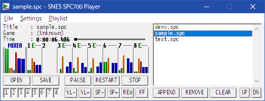 SNES SPC700 Player - Classic Theme