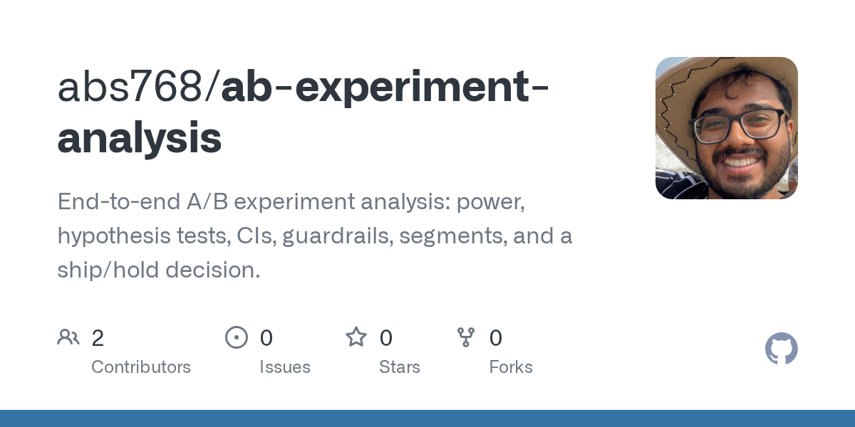 A/B Experiment Analysis Project