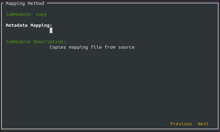 Mapping configuration