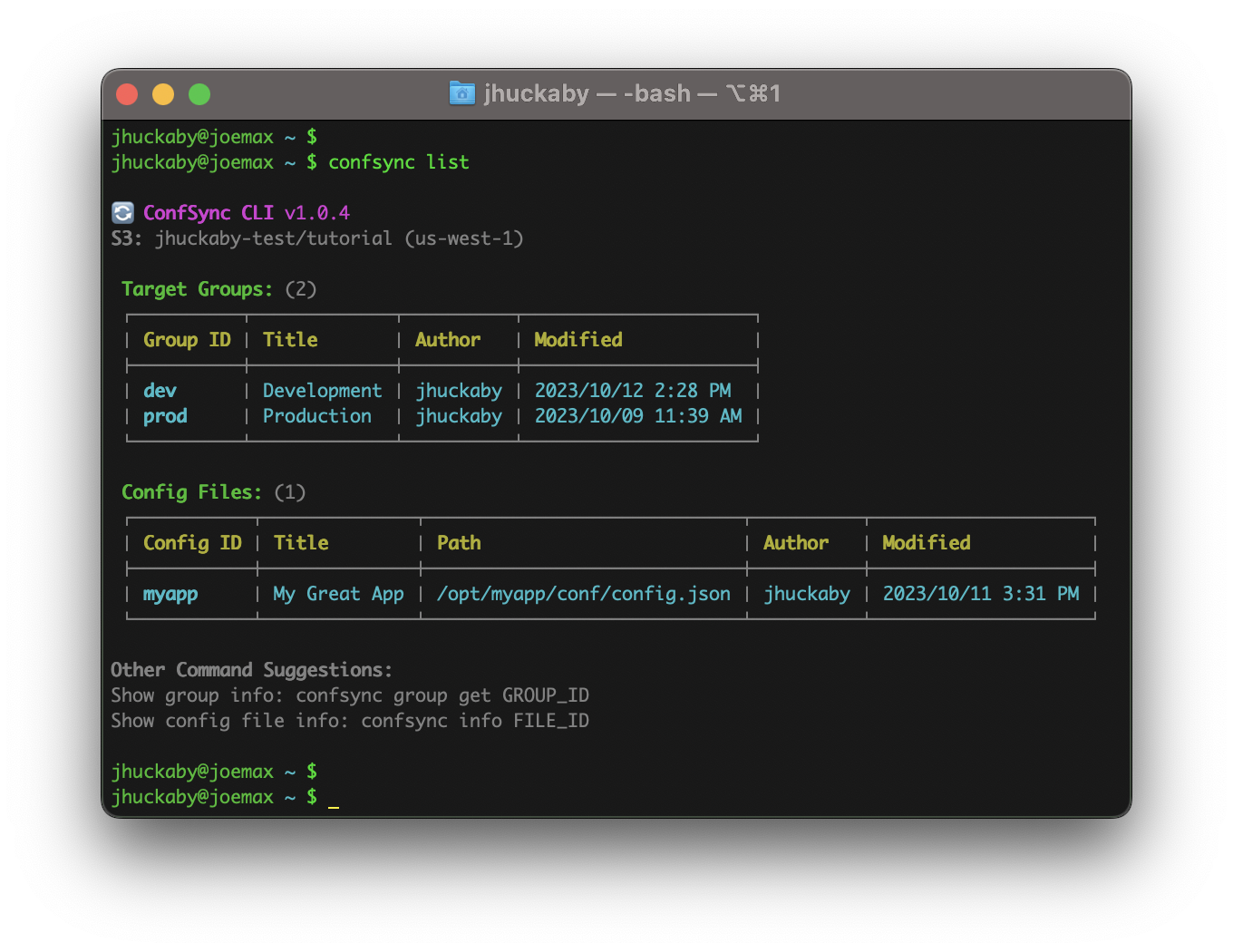 Github jhuckaby confsync manage config files in aws s3 