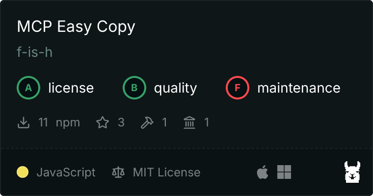 Easy Copy MCP server