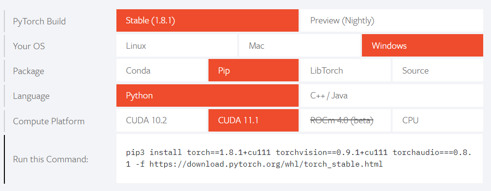 INSTALL PYTORCH