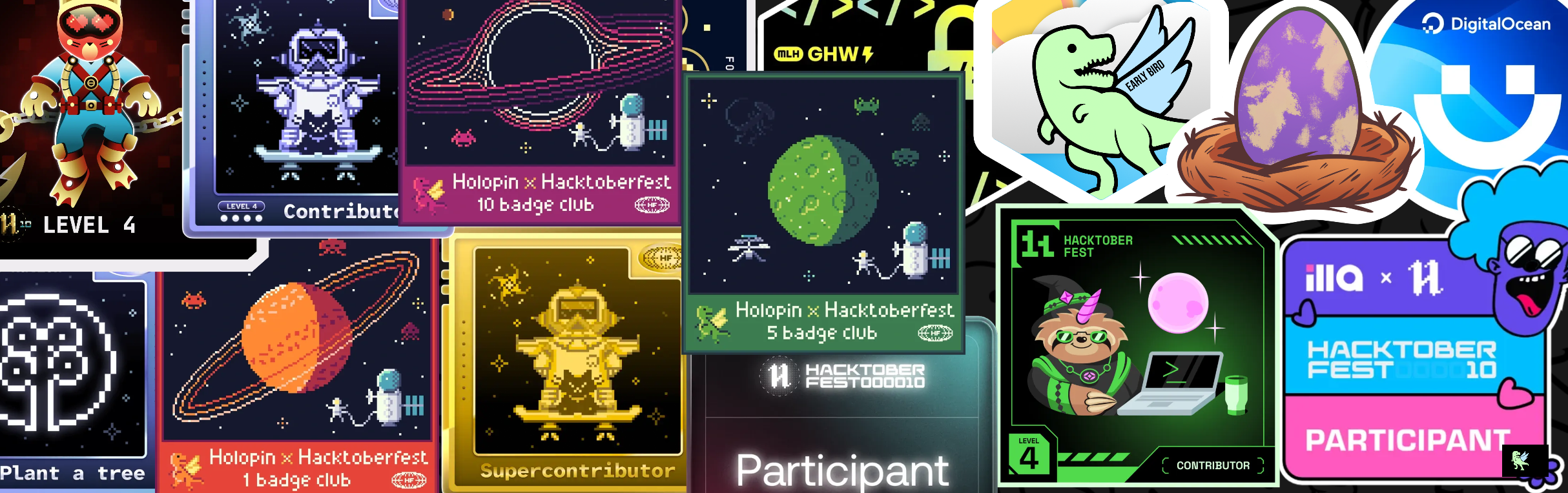 An image of @chetnadev's Holopin badges, which is a link to view their full Holopin profile
