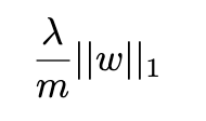lamda divided by m times norm of w