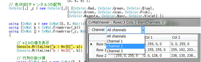 CvMat DebuggerVisualizer