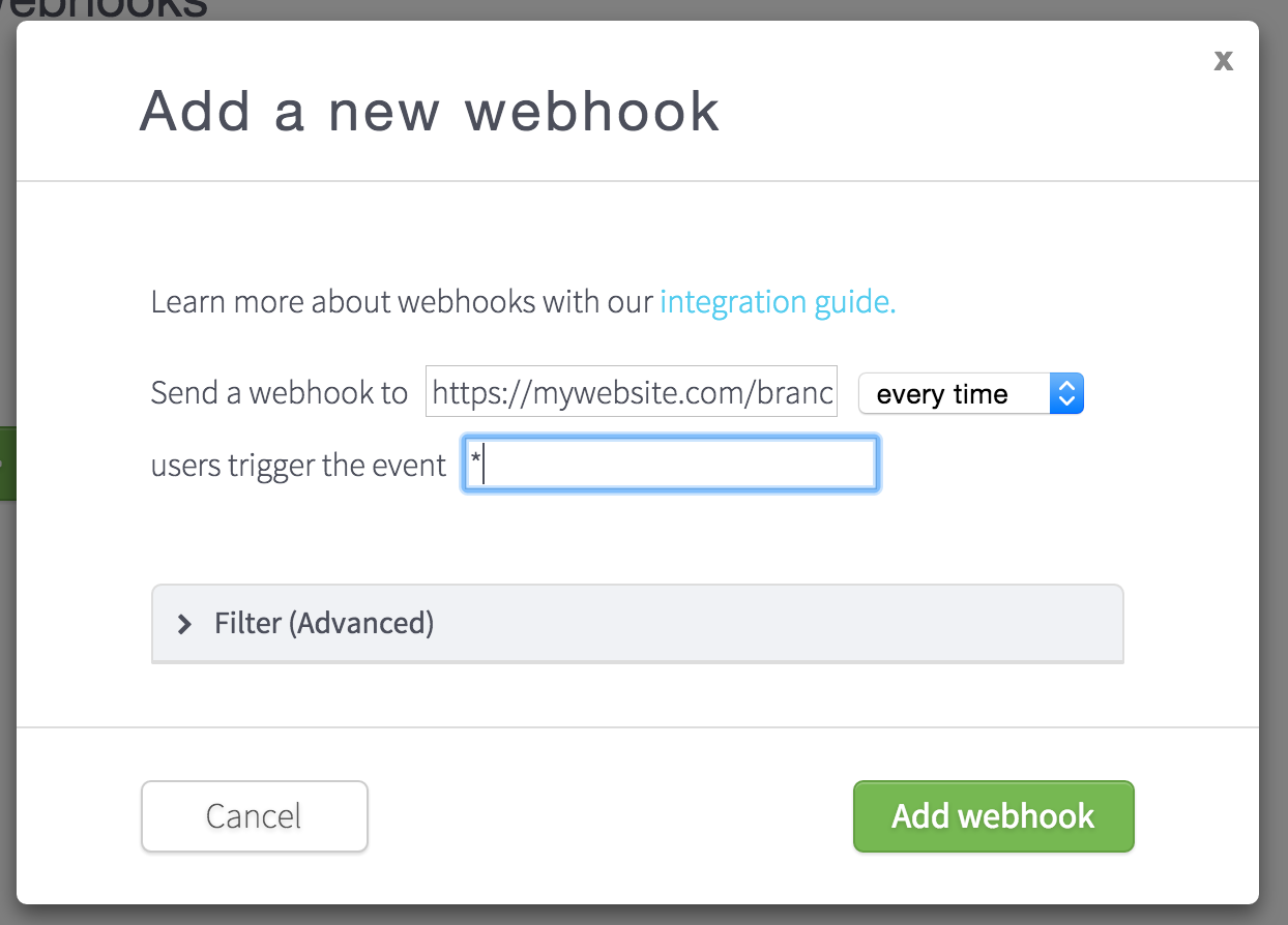 Webhook - Specify Event Name