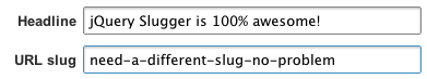 Manually override slug