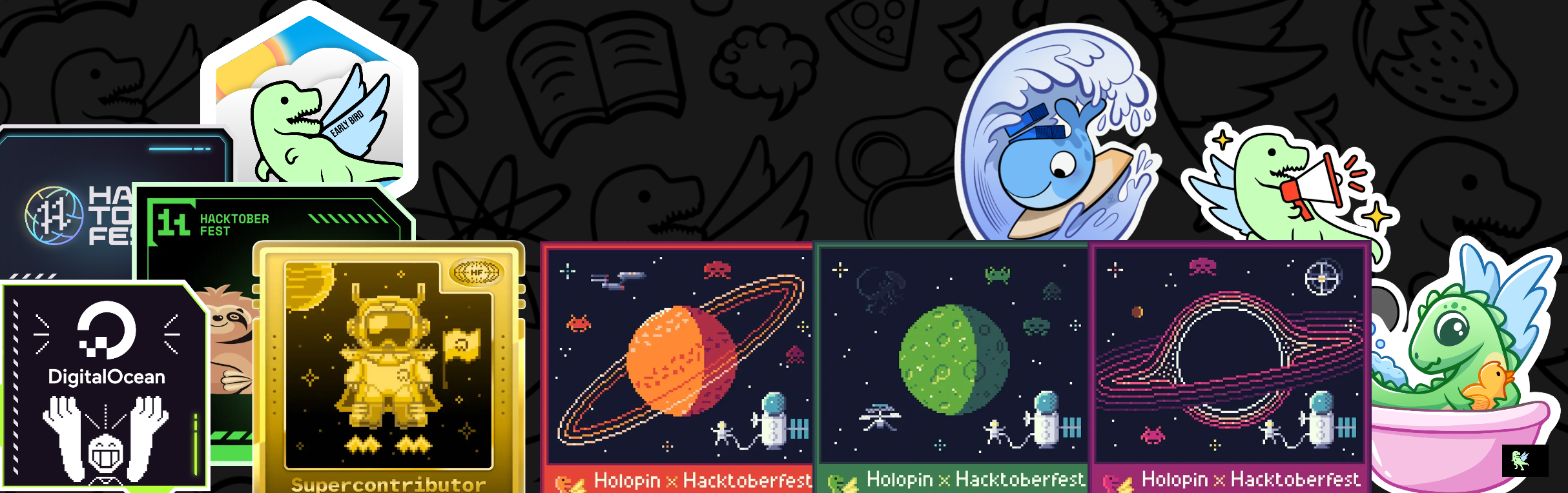 An image of @ajdurant's Holopin badges, which is a link to view their full Holopin profile