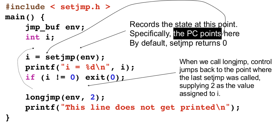 setjmp longjmp