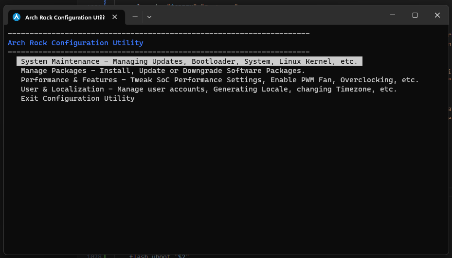 alt Arch Rock Configuration Utility