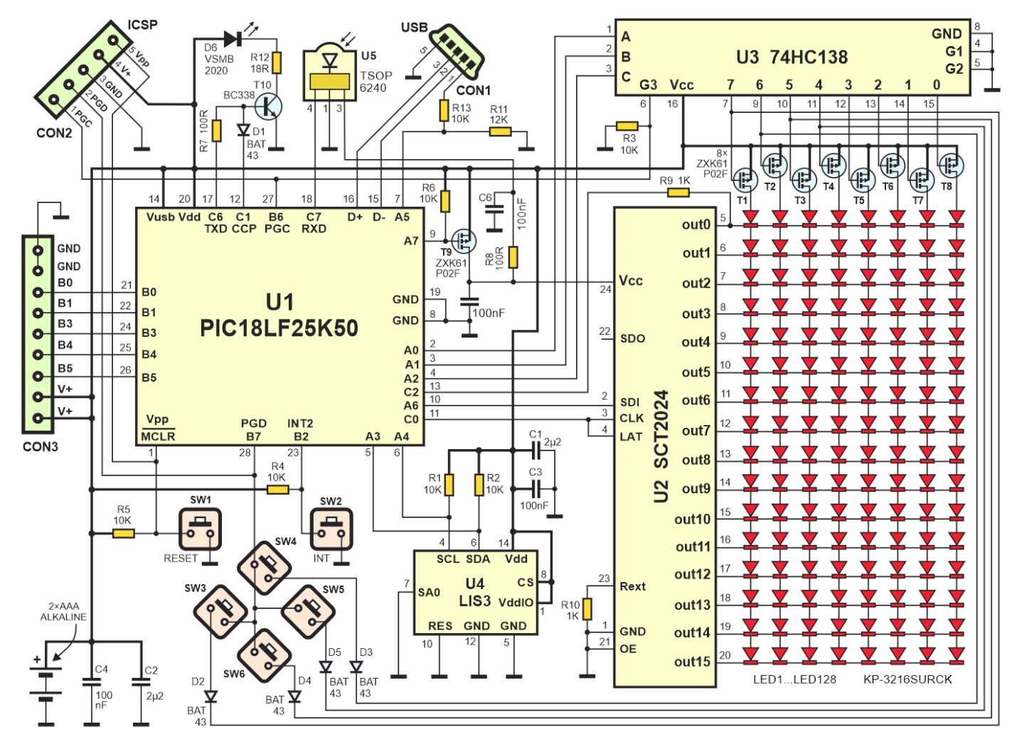 2016 SuperCon Badge schematic