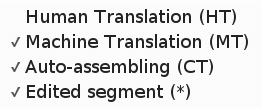 View > Segment labels submenu