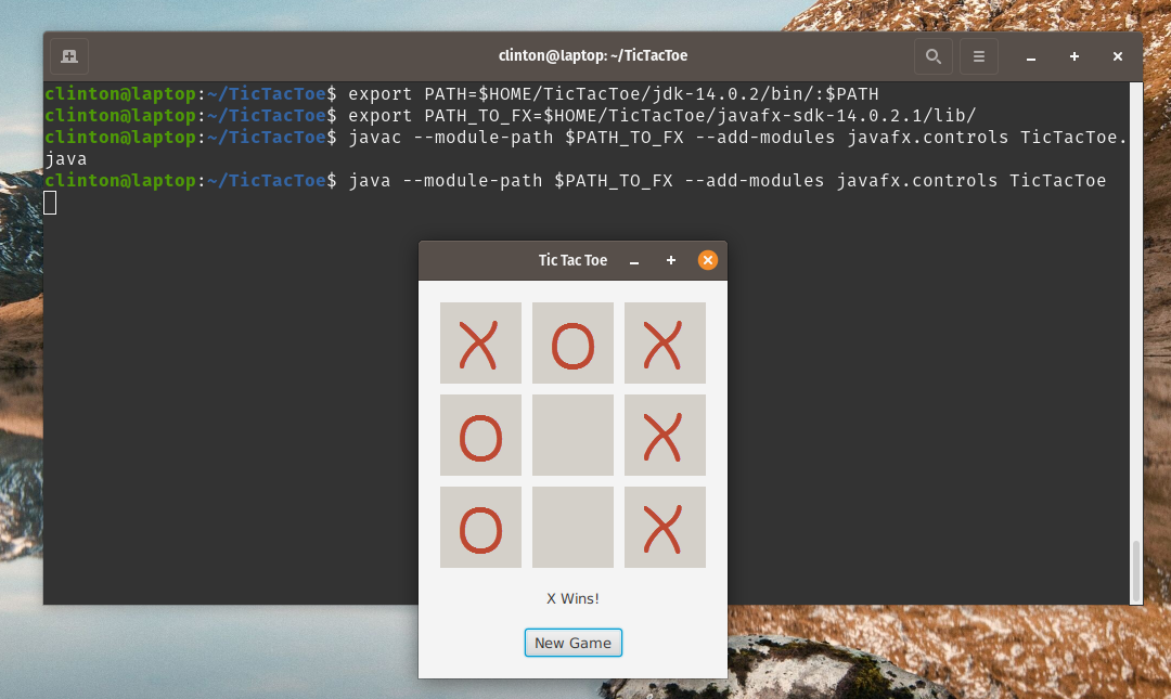 TicTacToe on Linux