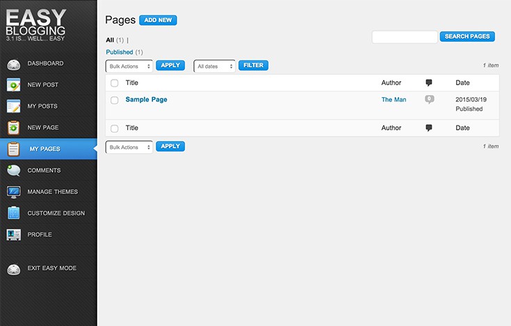 A simpler WordPress Dashboard experience.