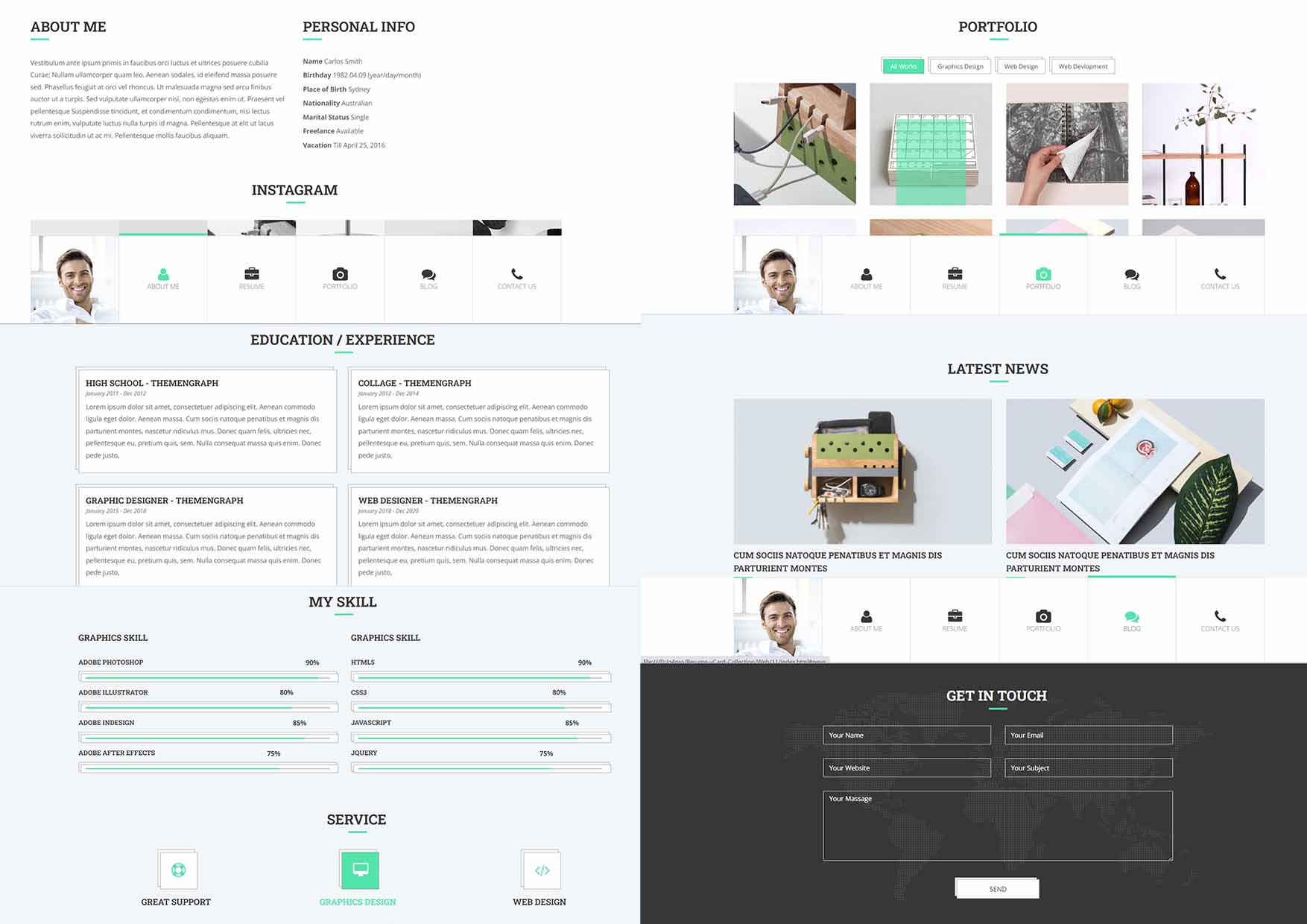 GitHub - Waite0603/Resume-vCard-Collection: About Responsive Personal ...