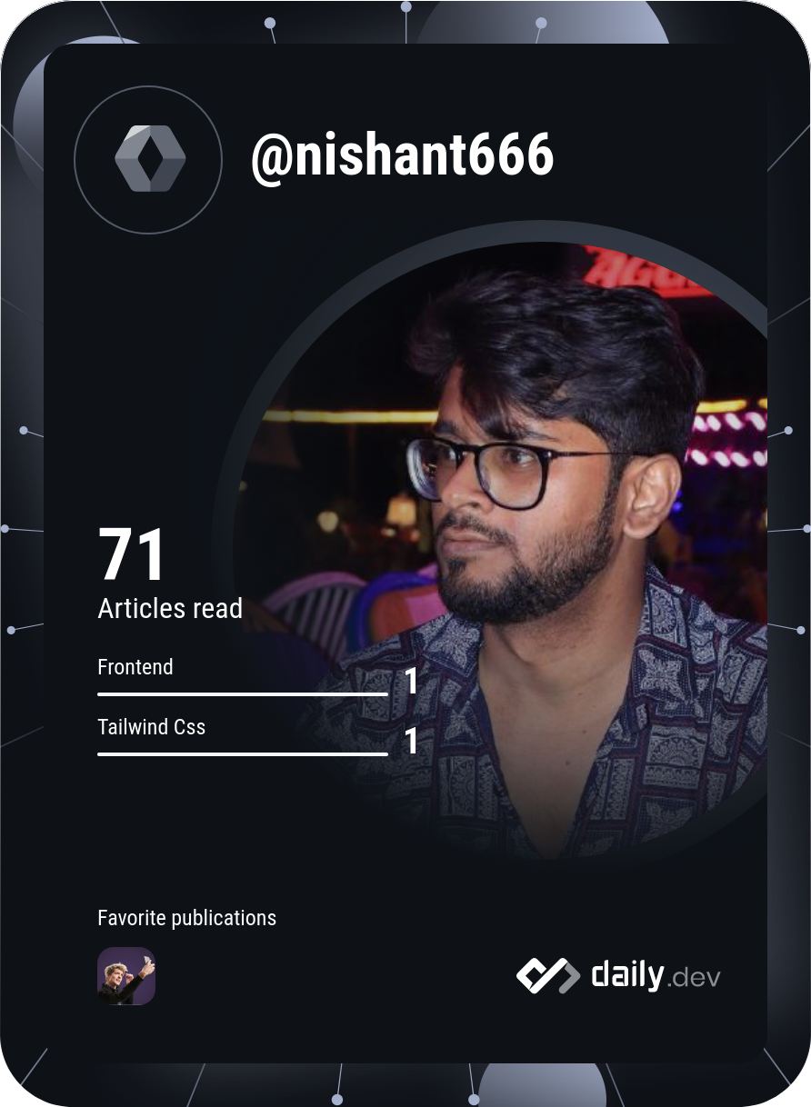 Nishant Kumar's Dev Card