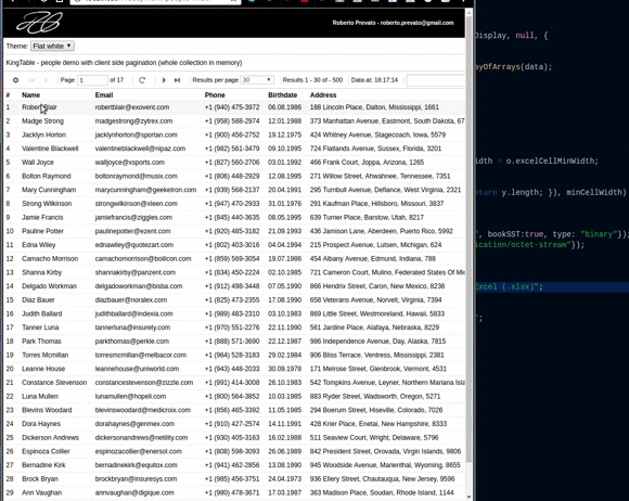 Export to xlsx