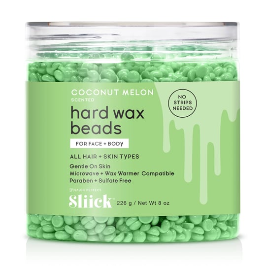 sliick-by-salon-perfect-coconut-melon-hard-wax-beads-at-home-waxing-for-face-body-8-oz-1