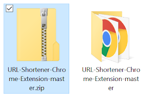 URL Shortener Chrome Extension ZIP file