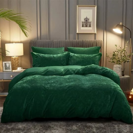 soft-breathable-velvet-duvet-cover-set-emerald-green-king-1