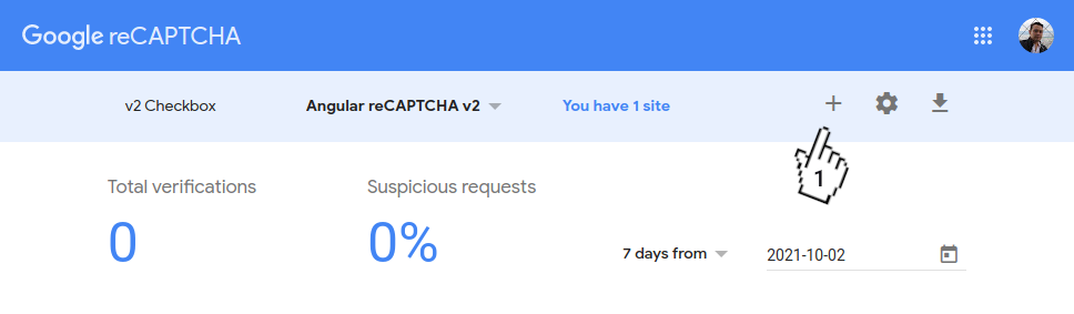 Google reCAPTCHA - Create new