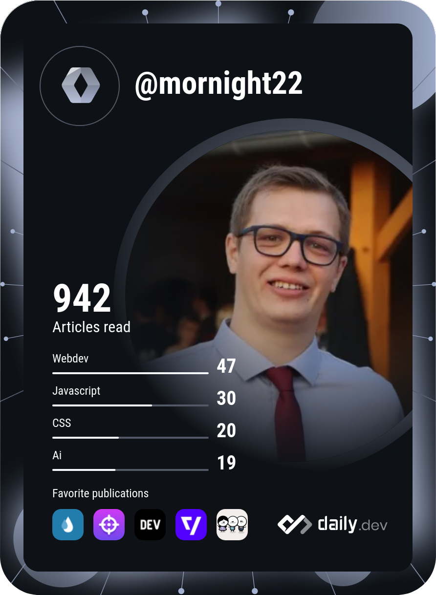 Maxime SCHAFFHAUSER's Dev Card