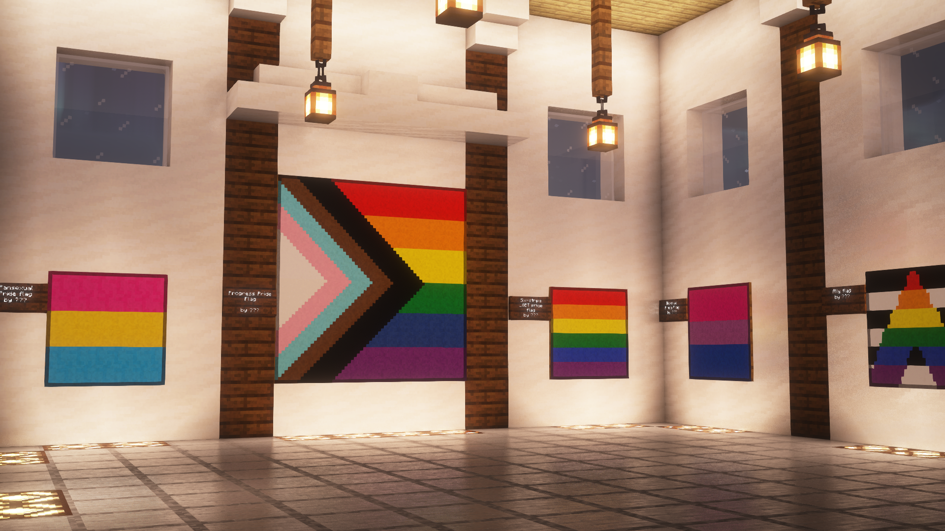 A gallery displaying many of Pridepack's paintings