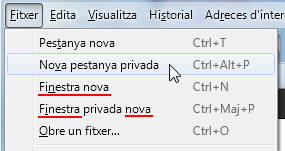 File menu