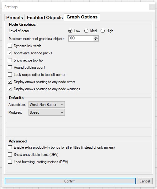 9: Graph Options